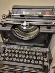 A photo of a Remington typewriter