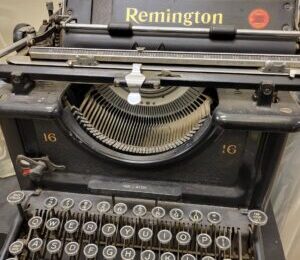 A photo of a Remington typewriter